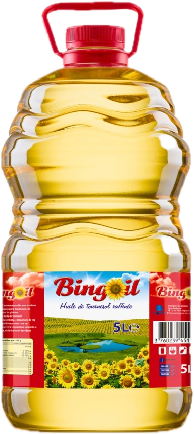 Huile de tournesol Bingoil, 5 L